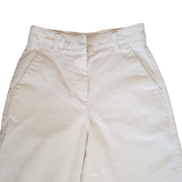 Babaton Andro White Twill Pants High Rise Straight Leg Cropped - Picture 5 of 10